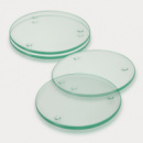 Venice Glass Coaster Set of 4 Round+unbranded