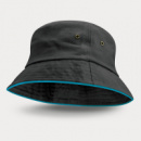 Bondi Premium Bucket Hat Coloured Sandwich Trim+Light Blue