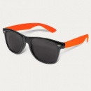 Malibu Premium Sunglasses Black Frames+Orange