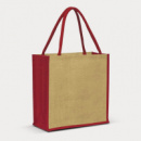 Monza Jute Tote Bag+Red