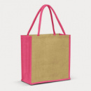 Monza Jute Tote Bag+Pink