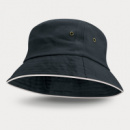 Bondi Premium Bucket Hat White Sandwich Trim+Navy