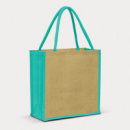 Monza Jute Tote Bag+Teal