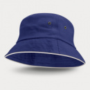 Bondi Premium Bucket Hat White Sandwich Trim+Royal Blue