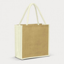 Monza Jute Tote Bag+White