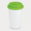 Aztec Double Wall Coffee Cup Full Colour+Bright Green