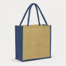 Monza Jute Tote Bag+Dark Blue