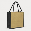 Monza Jute Tote Bag+Black