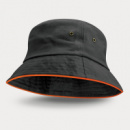 Bondi Premium Bucket Hat Coloured Sandwich Trim+Orange