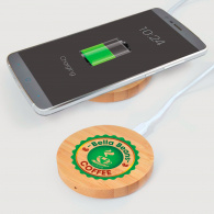 Arc Round Bamboo Wireless Charger image