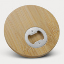 Bamboo Bottle Opener Coaster Round+opener