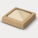 Bamboo Bottle Opener Coaster Set of 2 Round+gift box