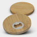 Bamboo Bottle Opener Coaster Set of 2 Round+unbranded