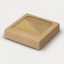 Bamboo Bottle Opener Coaster Set of 2 Square+gift box