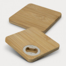 Bamboo Bottle Opener Coaster Set of 2 Square+unbranded