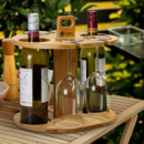 Bamboo Wine Rack+in use