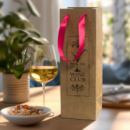 Champagne Ribbon Handle Paper Bag+in use