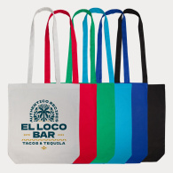 Coloured Cotton Long Handle Bag image