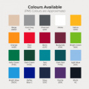 Custom apparel PMS colours
