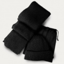 Denali Scarf and Beanie Set+Black