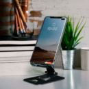Ferris Metal Phone and Tablet Stand+in use