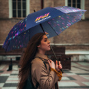 Full Colour Umbrella+in use