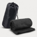 Glasgow Fleece Blanket in Carry Bag+Black