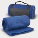 Glasgow Fleece Blanket with Strap+Royal Blue