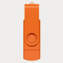 Helix 8GB Dual Flash Drive+Orange
