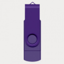 Helix 8GB Dual Flash Drive+Purple