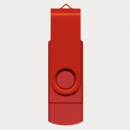 Helix 8GB Dual Flash Drive+Red