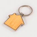 House Bamboo Zinc Keytag+bamboo