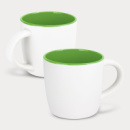Mocha Coffee Mug Two Tone+Bright Green