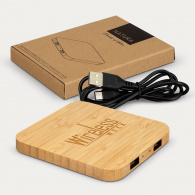 NATURA Bamboo Wireless Fast Charging Hub image