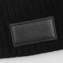 Nebraska Cable Knit Beanie with Patch +detail
