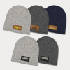 Nebraska Heather Cable Knit Beanie with Patch