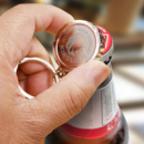 Orleans Bottle Opener Key Ring+in use