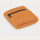 Wrist Sweat Band with Pocket+Orange