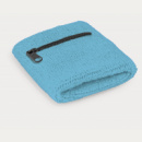 Wrist Sweat Band with Pocket+Light Blue