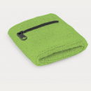 Wrist Sweat Band with Pocket+Bright Green