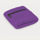 Wrist Sweat Band with Pocket+Purple