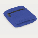 Wrist Sweat Band with Pocket+Blue