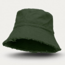 Raw Edge Bucket Hat+Olive