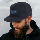 Regal Flat Peak Cap with Patch+in use