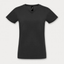 SOLS Imperial Womens V Neck T Shirt+Black