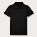 SOLS Perfect Kids Polo T shirt+Black