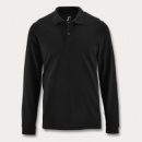 SOLS Perfect Mens Long Sleeve Polo+Black