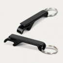 Snappy Metal Bottle Opener Key Ring+Black