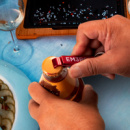 Snappy Metal Bottle Opener Key Ring+in use bottle