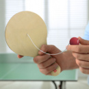 Solo Paddle Ball Game+in use